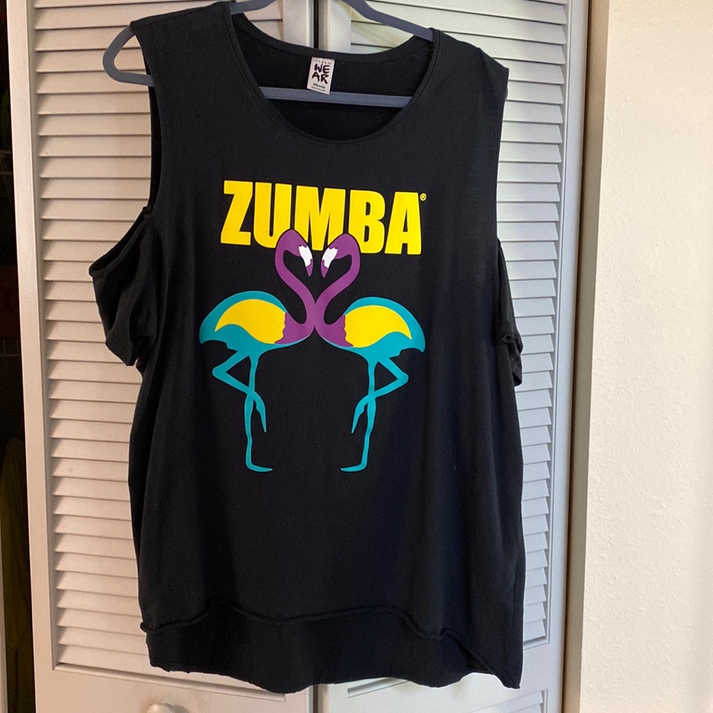 Zumba Cold Shoulder Top XXLOVELY gently worn